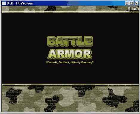 Стартовый экран игры Battle Armor